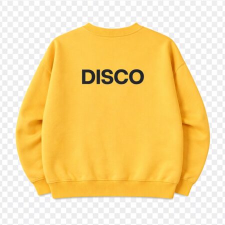 KISS DISCO YELLOW CREWNECK back