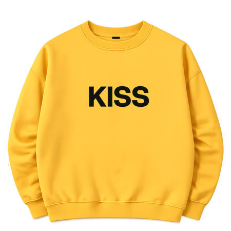 KISS DISCO YELLOW CREWNECK