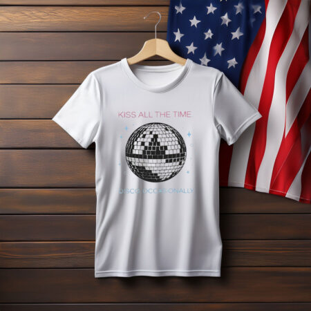 Kiss All The Time Disco Occasionally Graphic T-Shirt